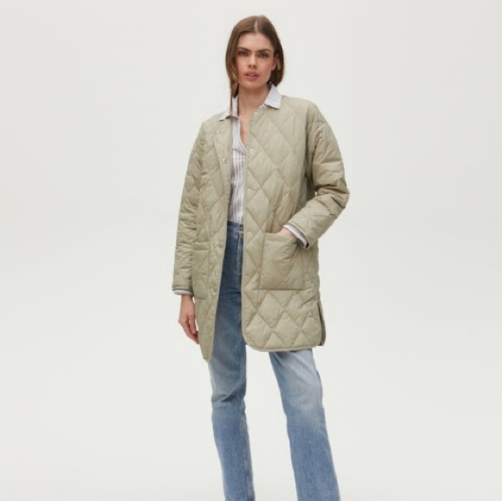 Michael Stars Sonnet Quilted Jacket Light Olive Size 2X NEW!